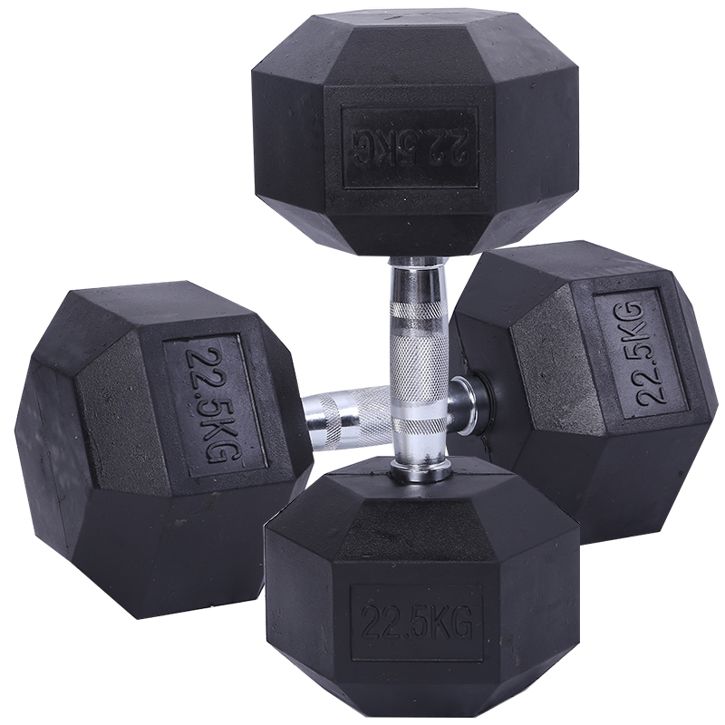Hexagon Dumbbells Men's Home Lady Fitness Equipment 5kg30 Kg 20kg Plated Dumbbells Bag Glue Suit