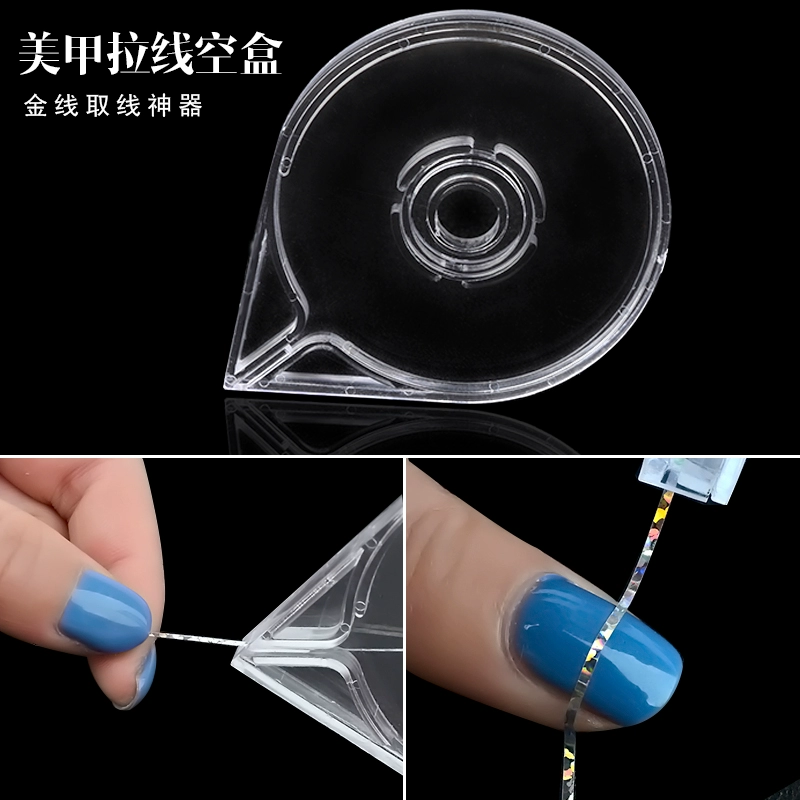 Nail art wire Taker Hộp dây vàng và bạc Thiết bị đấu dây Hộp trống Hộp dụng cụ vẽ nail Dây sơn lấy dây Hộp - Công cụ Nail