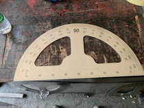 Special-shaped steel ruler customized 304 stainless steel cutting machine scale ring scale large angle scale scale