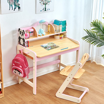 Solid Wood liftable simple learning table childrens desk desk desks and chairs set for primary school students home homework