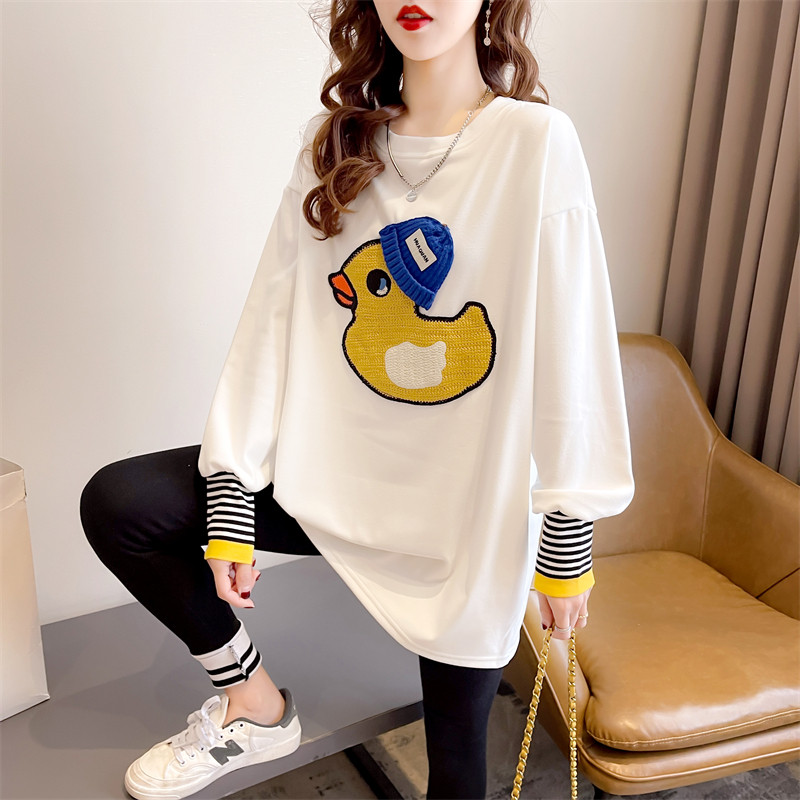 Pregnant Woman Spring Clothing T-shirt Fashion Suit 2022 New Net Red Sweatshirt Spring Autumn Money Loose Spring Blouse in Long Edition