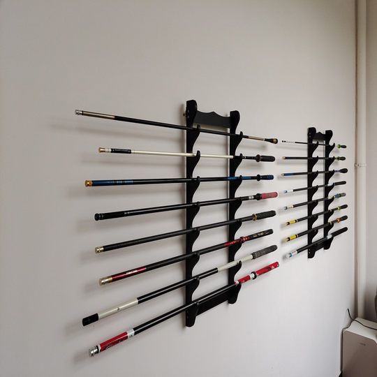 Wall-mounted storage fishing rod stand black promotion