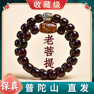 Putuo Mountain Dzi Beads Bodhi Bracelet, Buddhist Prayer Beads for Men, Bodhi Root Rosary, Playable Bracelet for Women, New Chinese Style Gift