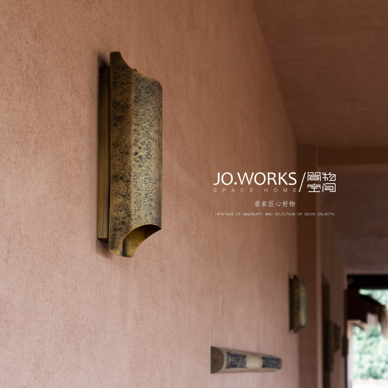 Chinese style nostalgic square courtyard lamp Nordic wall light hallway hammered wall lamp gangway Outdoor wash wall lamp atmosphere light