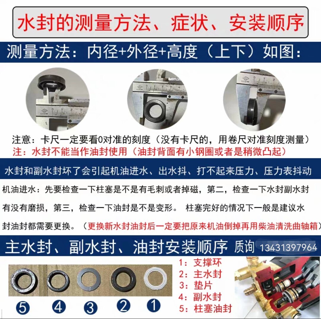 洗车机必备神器！20*30*5主水封+18*25*5.5副水封，完美守护你的爱车清洁之旅