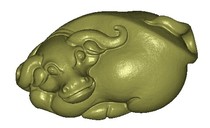 Fine carvings jade carvings new buffalo STL computer carvings of lying cows