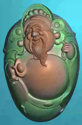 Jade carving map with line station Caishen jade carving map