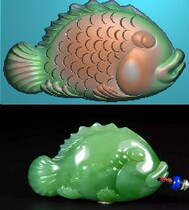 Fine carving jade carving fish 628 computer carving jdp