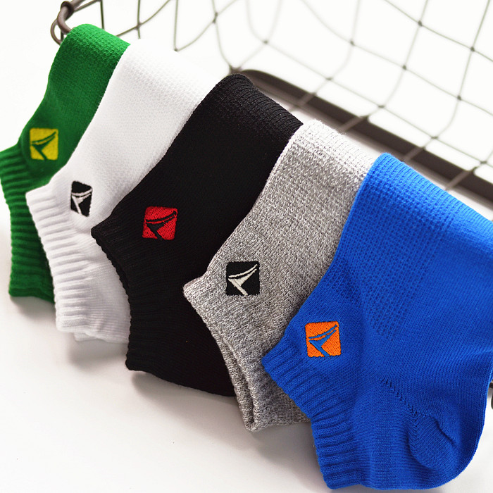 Rex thỏ mùa xuân mùa hè kích thước lớn vớ nam mồ hôi nam cotton vớ thể thao vớ ngắn thoáng khí màu 10 cặp tất cổ cao nam
