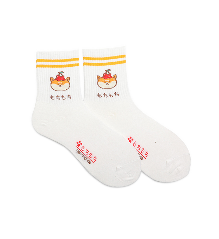 Rex thỏ Hàn Quốc nhập khẩu vớ cotton đích thực dễ thương nữ vớ cô gái phim hoạt hình con chó Shiba Inu vớ ngọt ngào