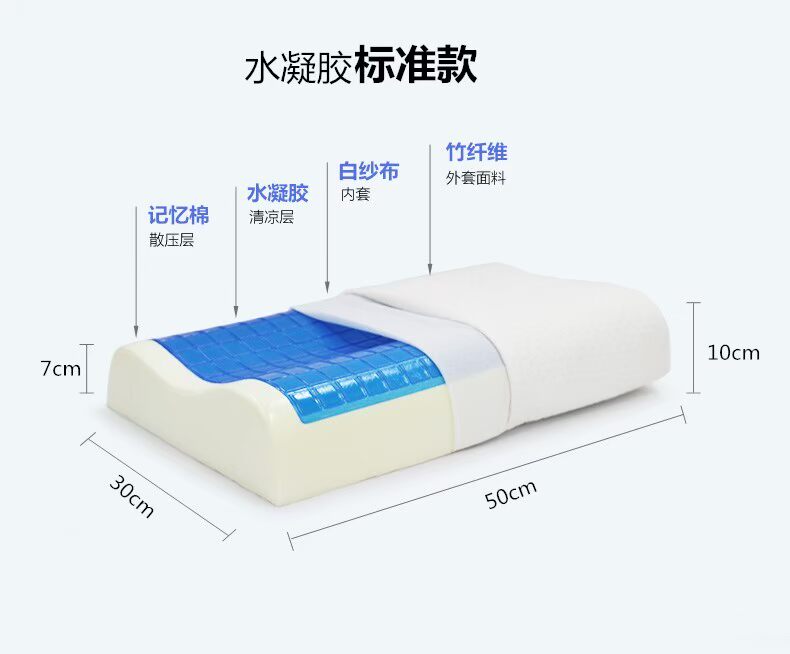 Mùa đông gối gel đặt cổ tử cung cổ người lớn silicone chậm phục hồi bộ nhớ bọt gối tựa lưng