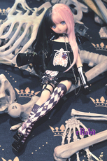 Одежда для кукол BJD bjd4分娃衣mdd衣服 萬聖節朋克套裝小悪魔蝙蝠