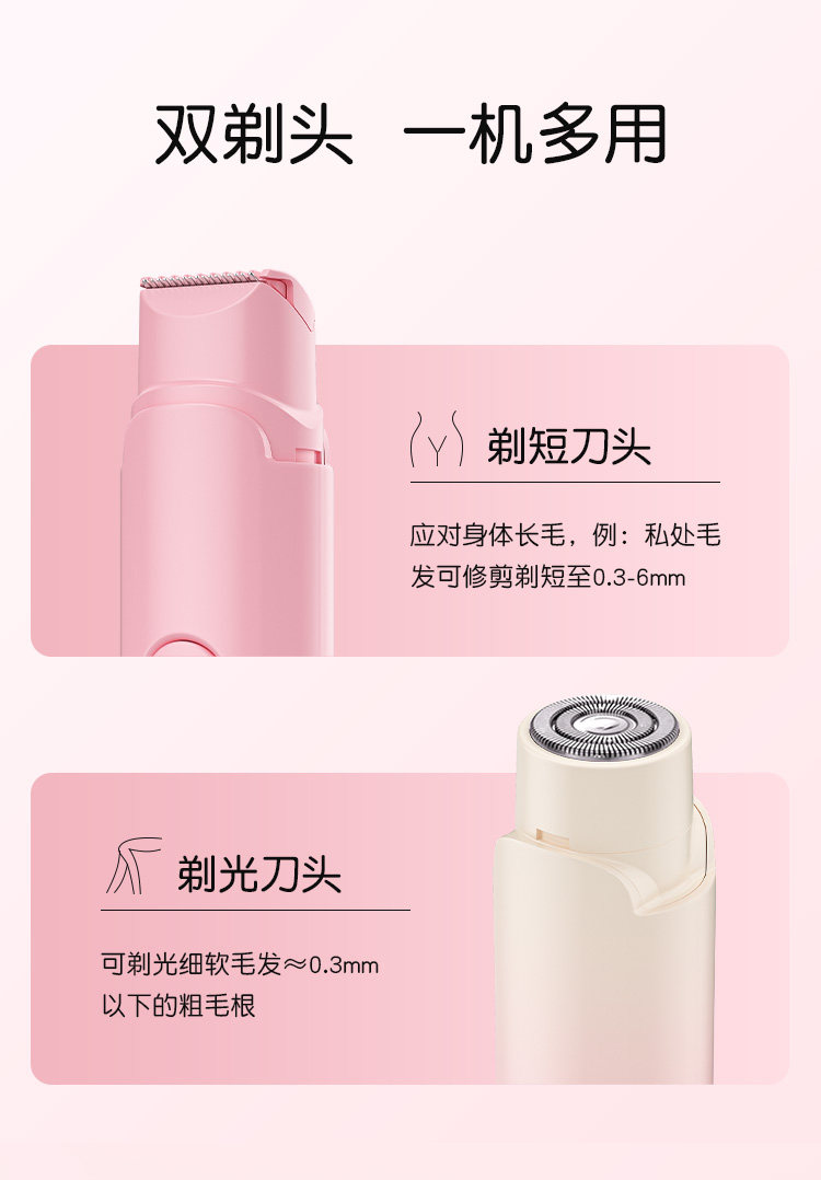 【中國直郵】 佳禾美 私處剃毛器電動刮毛刀男女士專用私密陰腋毛下女生脫毛儀修剪機器 小黃鴨聯名款 1個