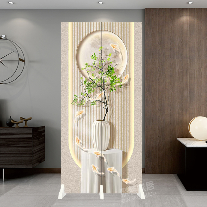 Cream-Style Fresh Green Plant Screen Partition, Simple Mobile Folding Decoration, Blocking View of Entrance, Bathroom, Photography Background Cream-Style Fresh Green Plant Screen Partition, Simple Mobile Folding Decoration, Blocking View of Entrance, Bathroom, Photography Background
