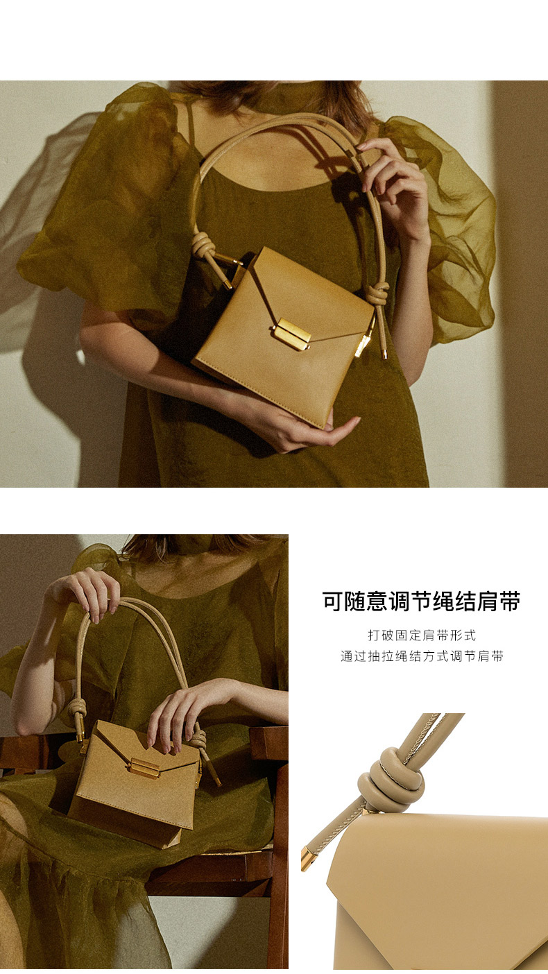 李佳琦推荐 JESSIE＆JANE 复古绳结腋下信封包 图2