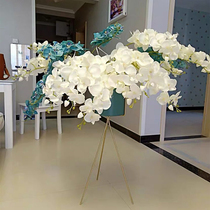 Imitation flower living room single branch large Phalaenopsis orchid white false flower home decoration silk flower wedding road flower art hotel