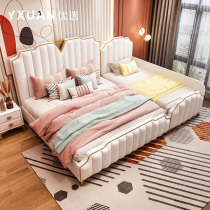 New product Childrens splicing bed Width Bed Cribs Speculation Queen Bed with a bed with a single bed three - foetus bed