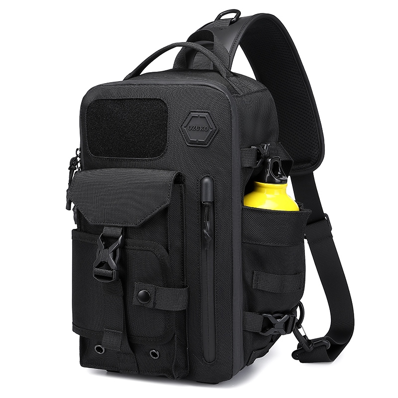 12.9inch Tablet Computer Bag Outdoor Sports Multifunctional Shoulder Bag Korean Style Trendy Large Capacity Chest Bag Men's Crossbody Bag