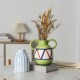 Double-Ear Striped Vase Ceramic Ornament Hydroponic Flower Arrangement Ceramic Jar Nordic ins Desktop Homestay Decoration