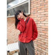 Spring multi-piece folding soft glutinous white original mill wool knit with hat off-shirt arched hair side down swing vee 3817