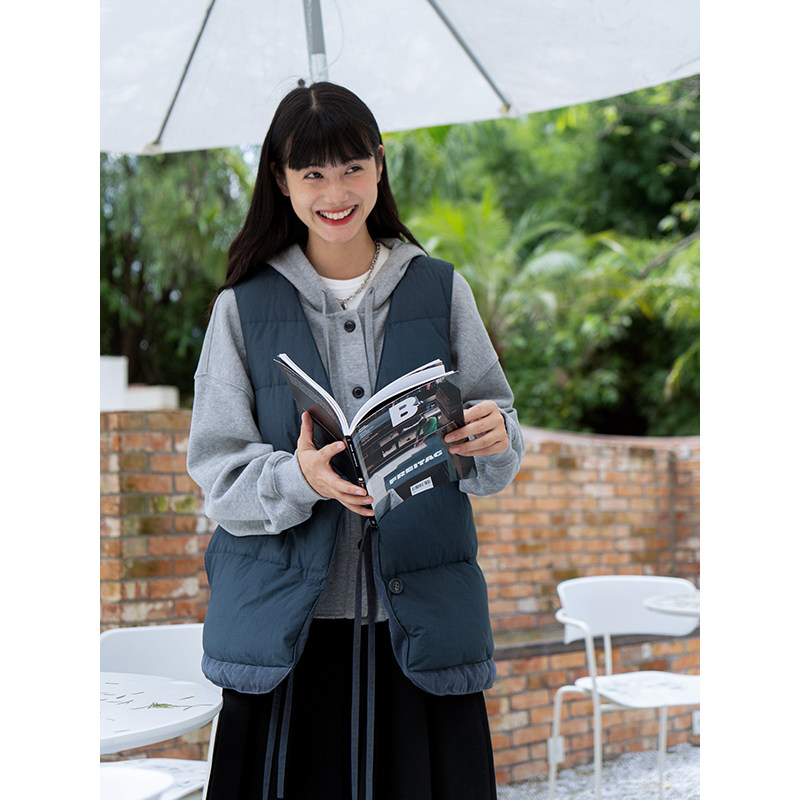 Deer and bird bread vest soft cotton plumb down vest wear vest 3813