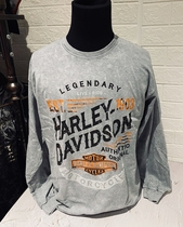 In stock M201207 Magic Territory Biker Harley Mens Tie Dye Gray Long Sleeve Hoodie T-Shirt Imported