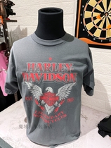 Spot XL19521 American Magic Domain Harley Mens Retro American Eagle Series Short Sleeve T-shirt Imported