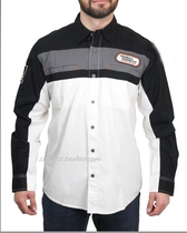 19625 Devil Harley Men Embroidery Patches Letters Long Sleeve Shirts USA