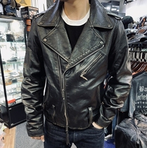 21422 Magic locomotive Harley men tilted to make old embroidered retro cow leather ride coat