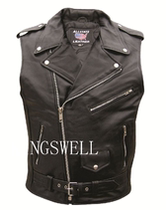 17819 Allstate Indian Harley motorcycle retro mens leather vest American imported