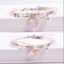 Bracelet ins niche design girlfriends bracelet female students Korean couples two sisters Sister Mori girl heart