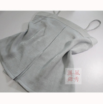 Han Feng Jinxiu gray blue silver silk crepe cotton Hanfu sling gown pleated Song wipe bottoming vest with yak