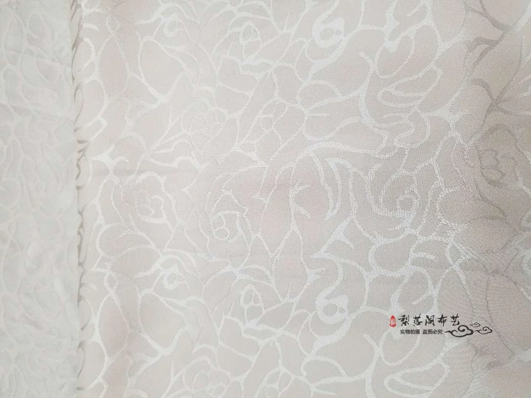 Rỗng Rose-Antique Hanfu Vải Jacquard Silk Horse Cổ Váy Thêu thêu Áo choàng Áo choàng Mô hình tối Li Luoge - Vải vải tự làm