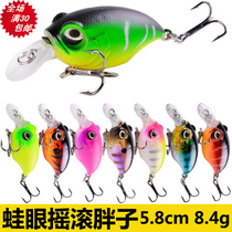 Road House Frog Eyes Rock Small Fat Crank Hard Bait Road Subbait Bionic Bait 5 8cm 8 4g