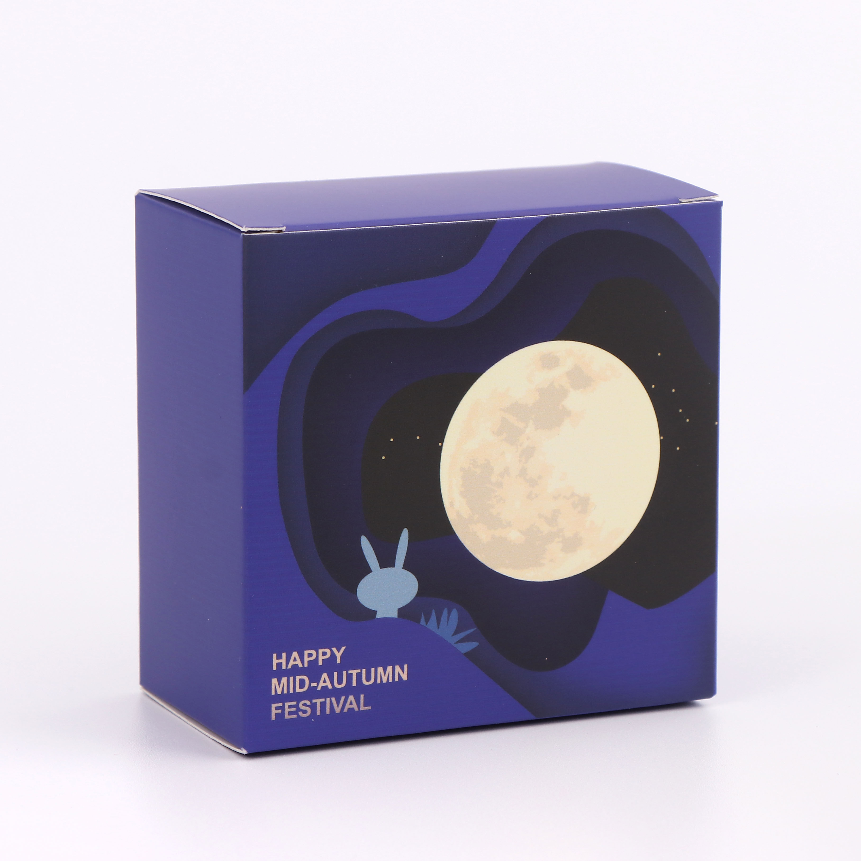 картон 50个价月饼小盒子单个内盒包装盒中秋茶饼独立礼盒单颗小方纸盒