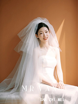 New multilayer Qi floor fluffy bridal head yarn Trailing Vegetarian Yarn Brigade Pat Pompon Long tug-tailed Topping head yarn