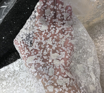 New Super Fairy Advanced Size Point Shiny Sheet Transparent Mesh Gauze Material Wedding Dresses Fabric Fabric Fabric