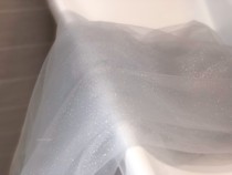 Light blue gray silver gray wedding dress gown gauze gilding silver gauze gauze fabric wedding