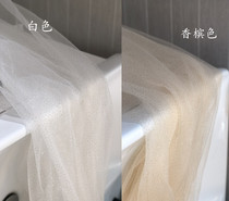 Light champagne white gold and silver gauze bridal head gauze Net red shiny piece bronzing wedding gilt gauze fabric