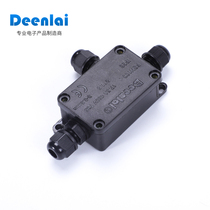 Outdoor waterproof junction box Mini type one in two out black IP66 level with terminal Outdoor junction box Outdoor