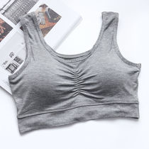 Modal womens sleep bra plus size no steel ring sleep vest-style summer sports underwear