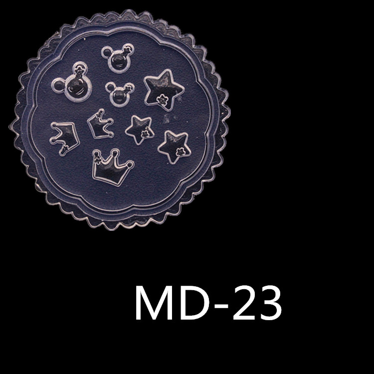 MD-23new pattern manicure Carving mould Cartoon Mickey head Mickey Mouse Bear nail decorate Soft candy silica gel Abrasives love