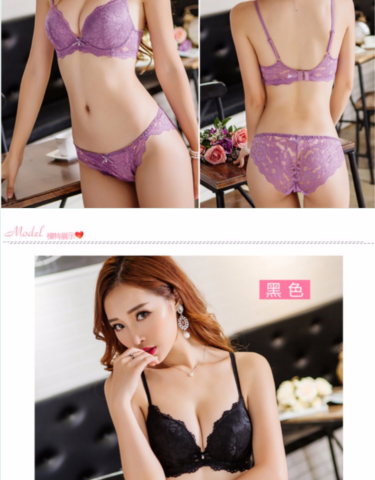 Sexy cám dỗ sâu v ngực nhỏ thu thập phụ nữ đồ lót ren mỏng vành đai vẻ đẹp trở lại tách mỏng phần áo ngực bộ