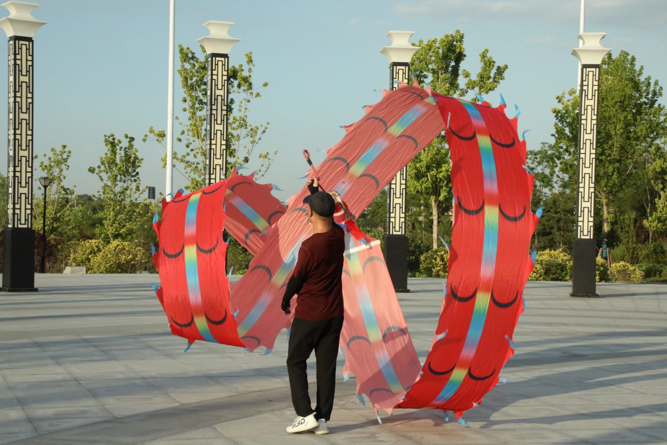 Adult Beginnics Single Sided Silk Cloth Fitness Dragon Dance Dragon Dance Dragon 8 m 8 m 10 m 13 m 13 m Throw Ribbon can be ordered