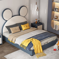Mickey childrens bed Boy small apartment space-saving modern simple single girl net red Creative American twins