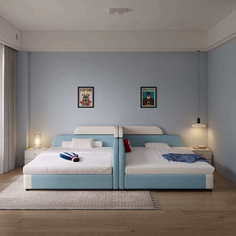 2026 New Model Children's Bed for Boys, Twins, Minimalist Style, Girls' Non-Interfering Beds, Sibling Separation with Storage Bed 2026 New Model Children's Bed for Boys, Twins, Minimalist Style, Girls' Non-Interfering Beds, Sibling Separation with Storage Bed