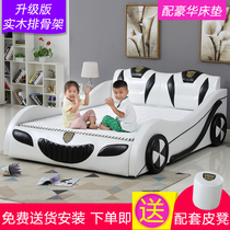 Car childrens bed boy single 1 5 meters 1 8 meters with fence Children cartoon storage Bumblebee car model