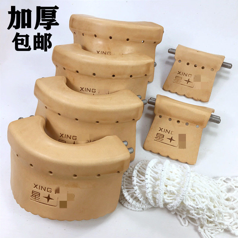 Billiard table accessories leather bag mouth corner hole thickened American stereotyped leather corner mesh bag copper corner complete set of universal