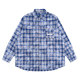 benmyshower ຈີນ trendy ອາເມລິກາ retro tassel ແຂນຍາວ workwear plaid ເສື້ອ jacket ວ່າງ trendy brandy shirt