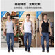 3 pieces of Langsha men's vest pure cotton youth breathable summer loose undershirt hurdle sling white sports bottoming